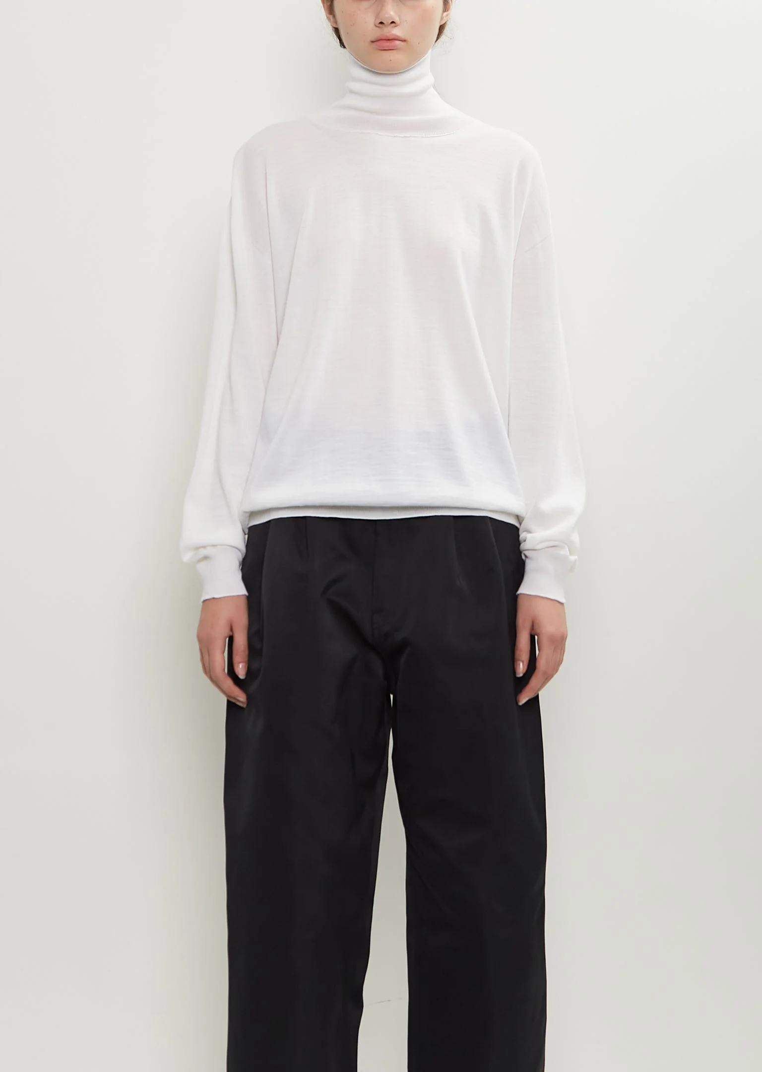Maffei Wool Turtleneck Pullover — Off White - 1