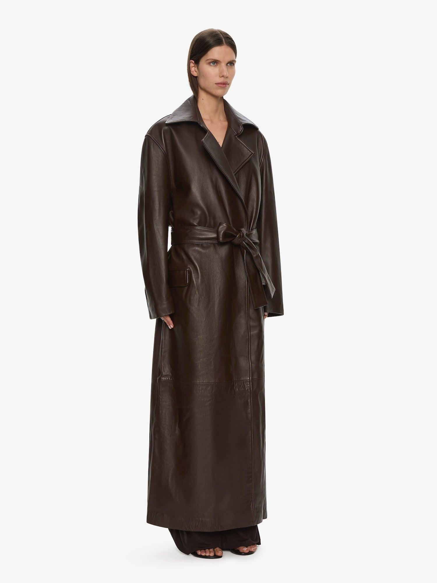 Calais Leather Trench - 4