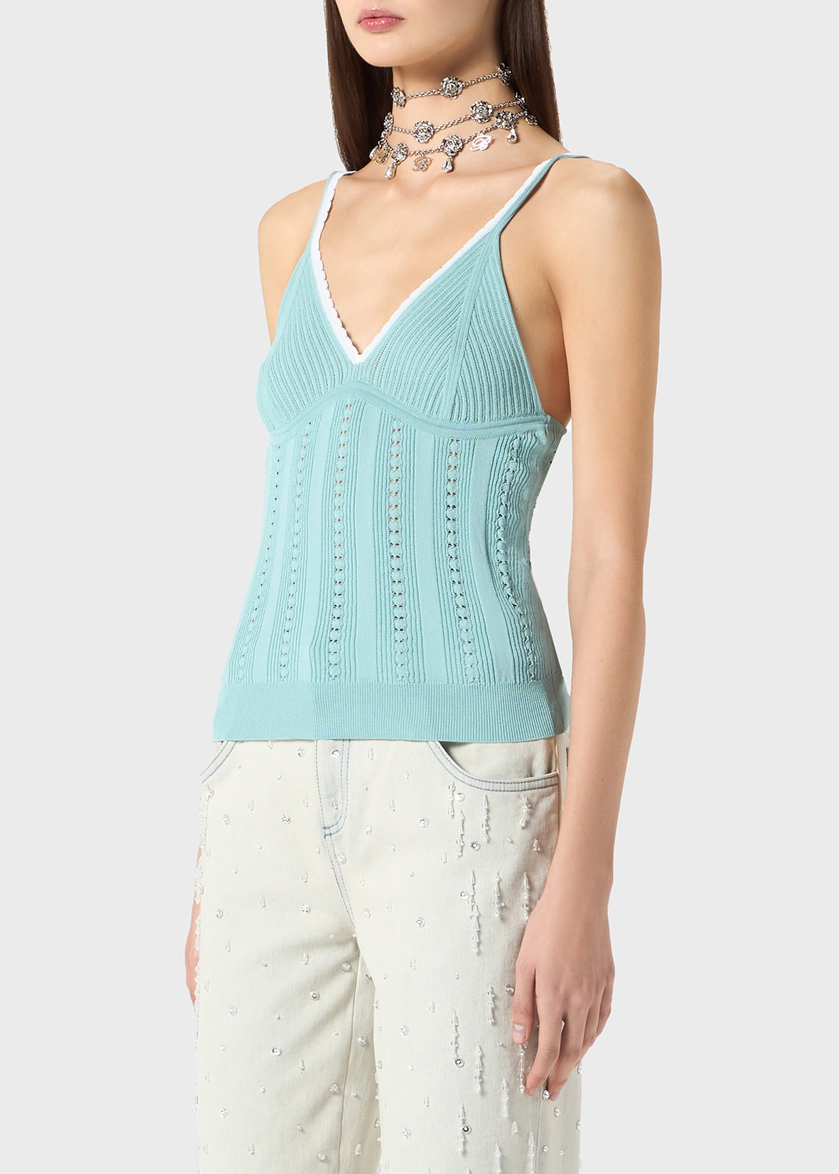 PERFORATED KNIT TOP - 5