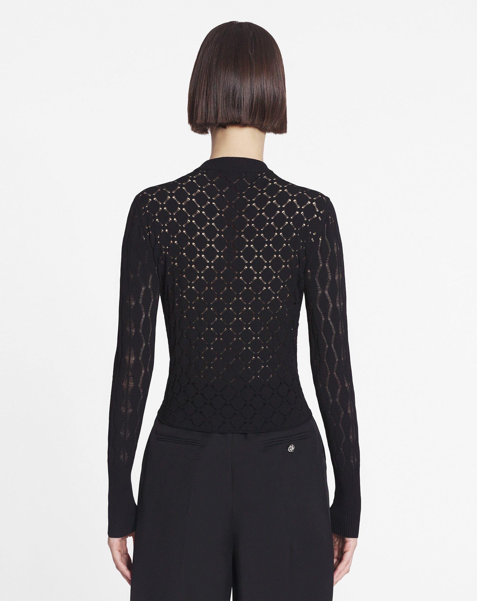 BODYCON CARDIGAN WITH ROUND NECK - 4
