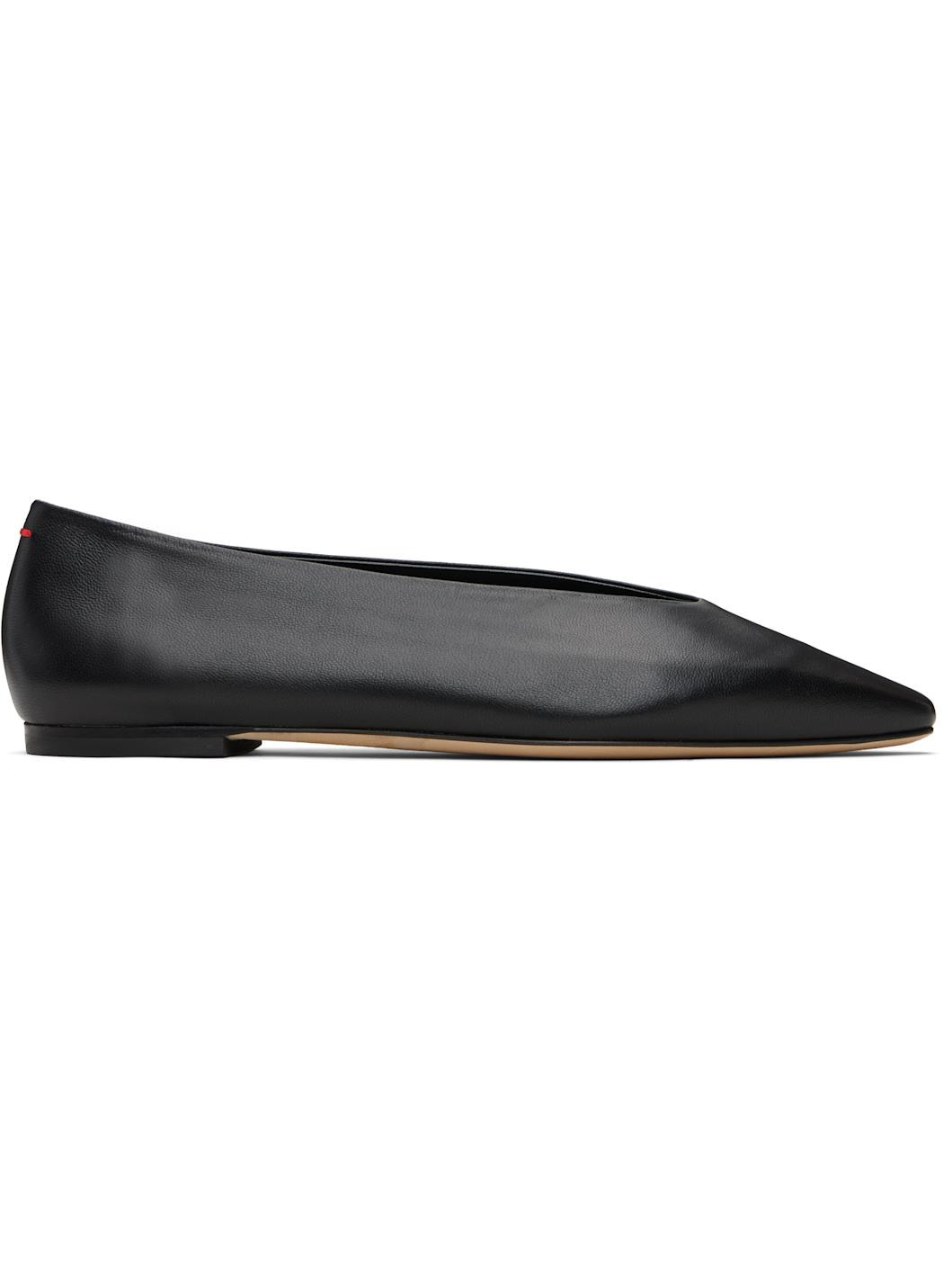 Black Betty Square-Toe Ballerina Flats - 1