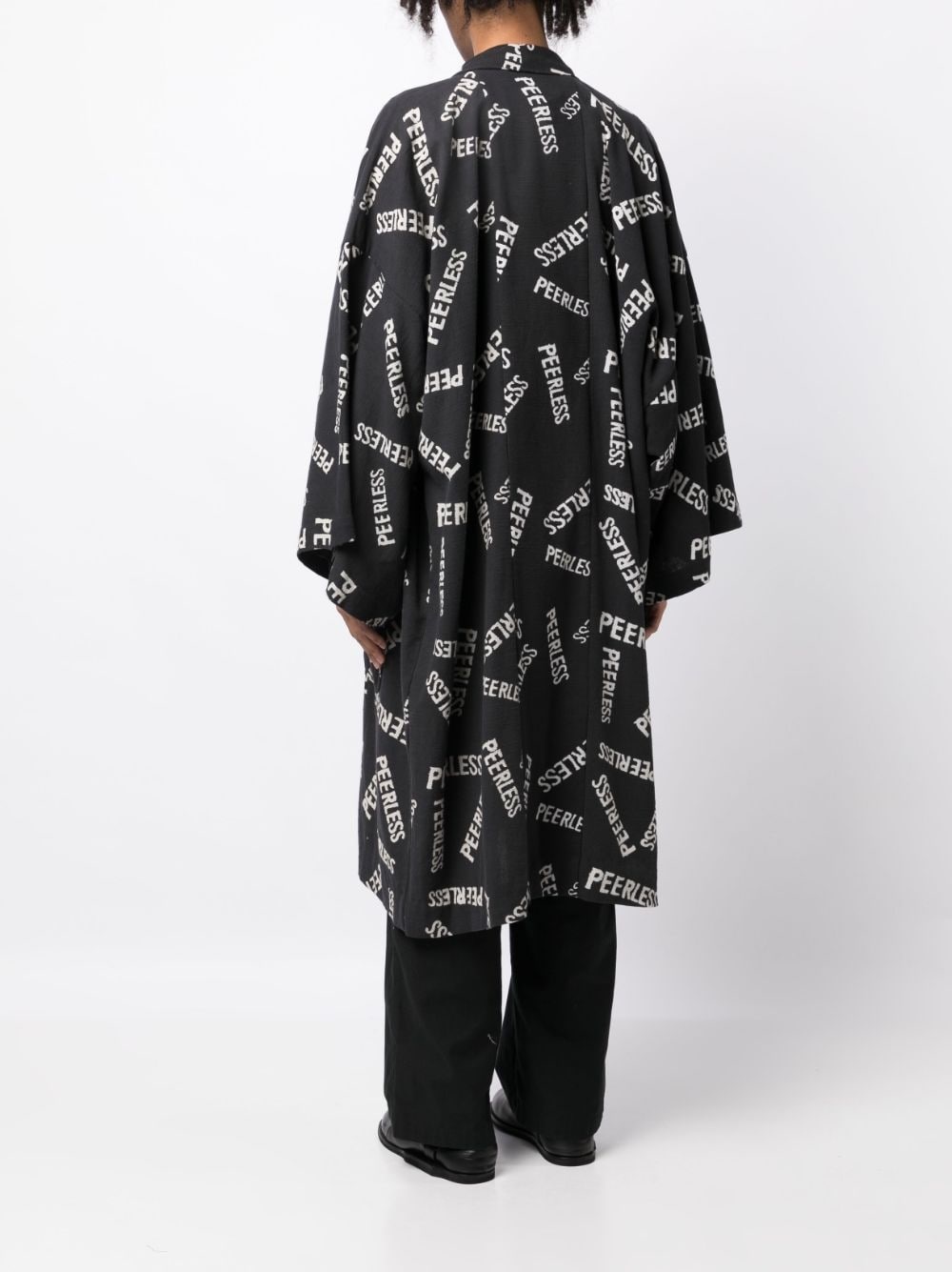 SLOGAN-PRINT WIDE-SLEEVE JACKET - 3