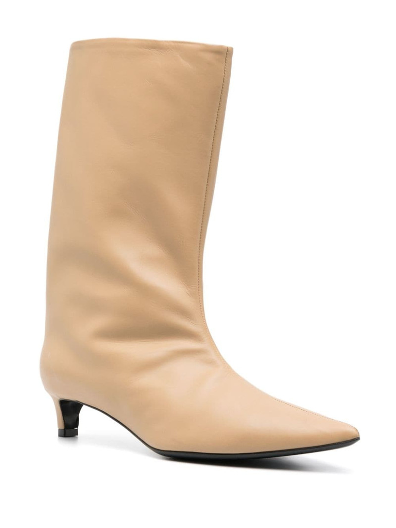 Jil Sander 5mm pointed-toe kitten-heel boots outlook