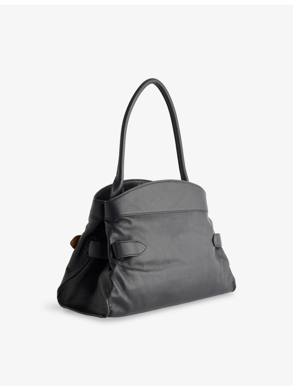 Debossed-Logo Dakota Leather Satchel Bag - 5