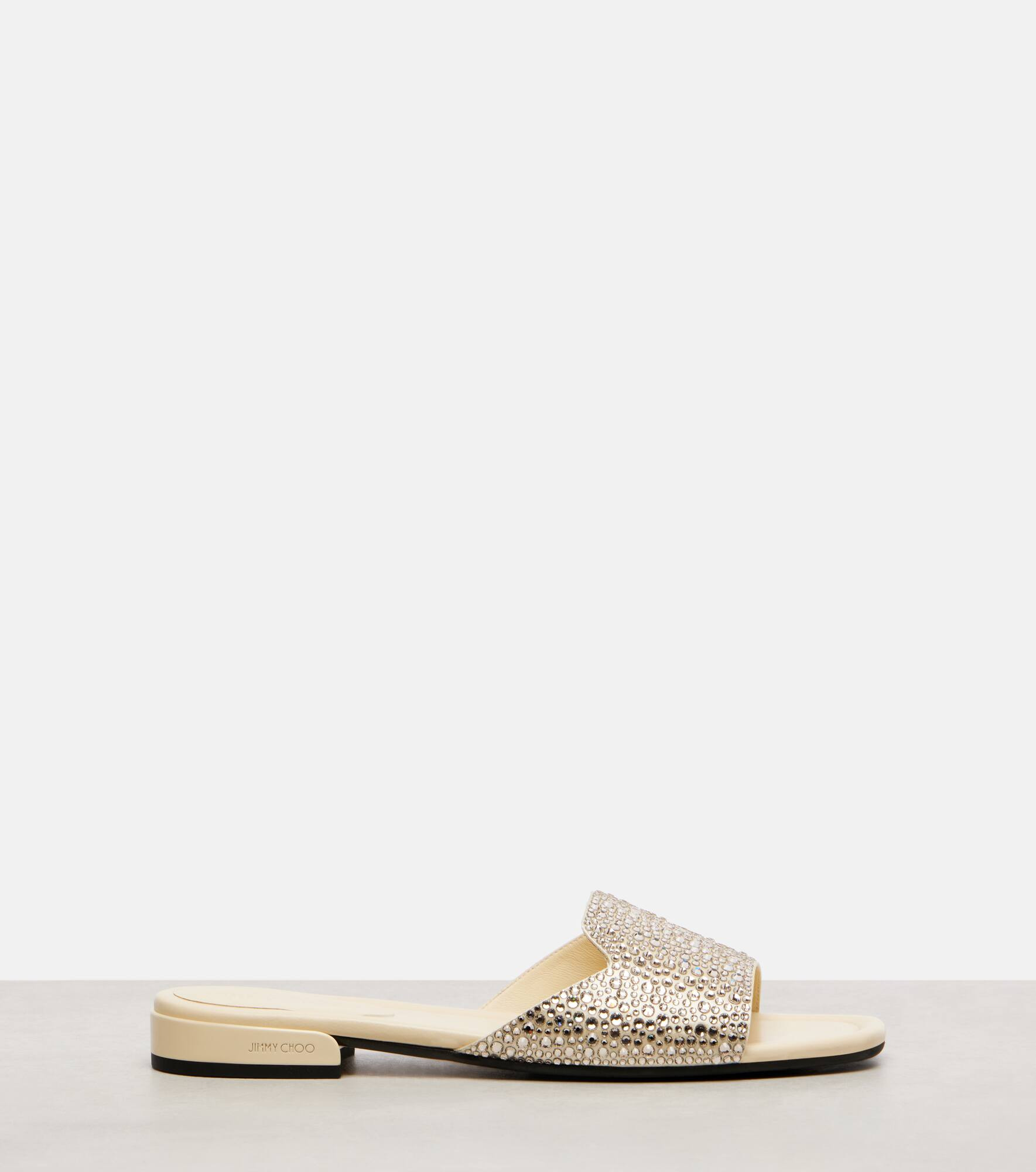Dina embellished satin slides - 4