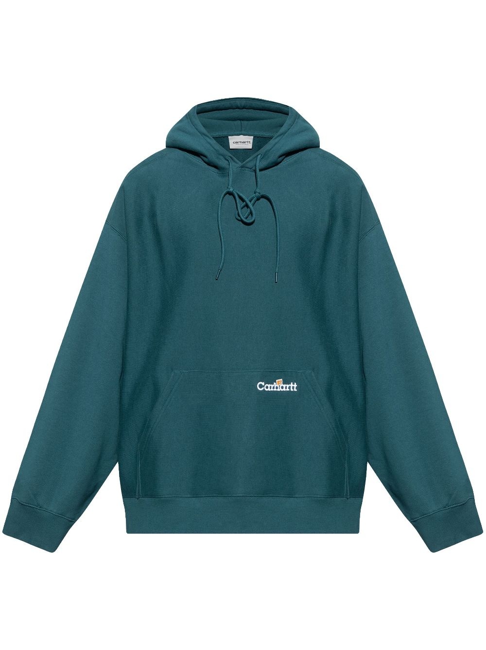 logo-embroidered hoodie - 1