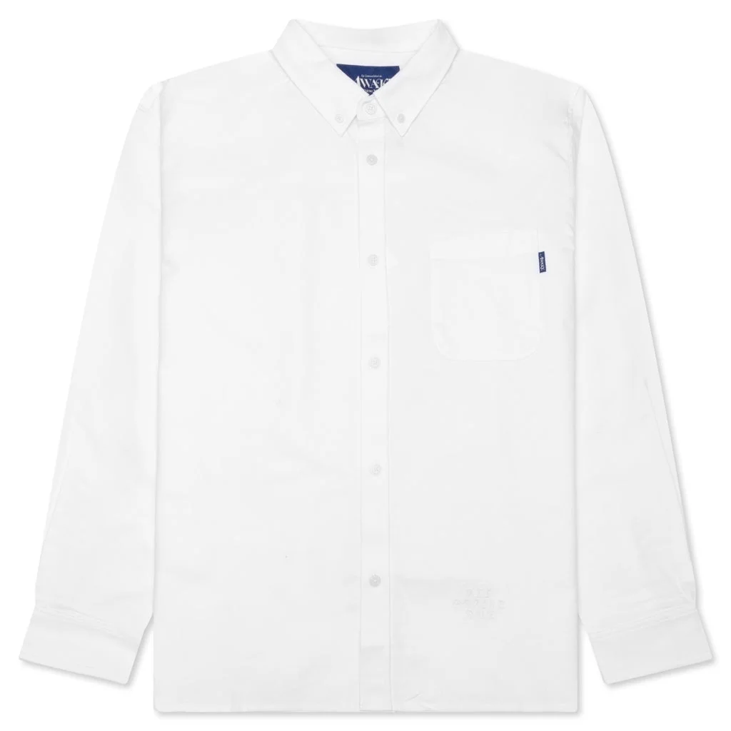 EMBROIDERED OXFORD SHIRT - WHITE - 1