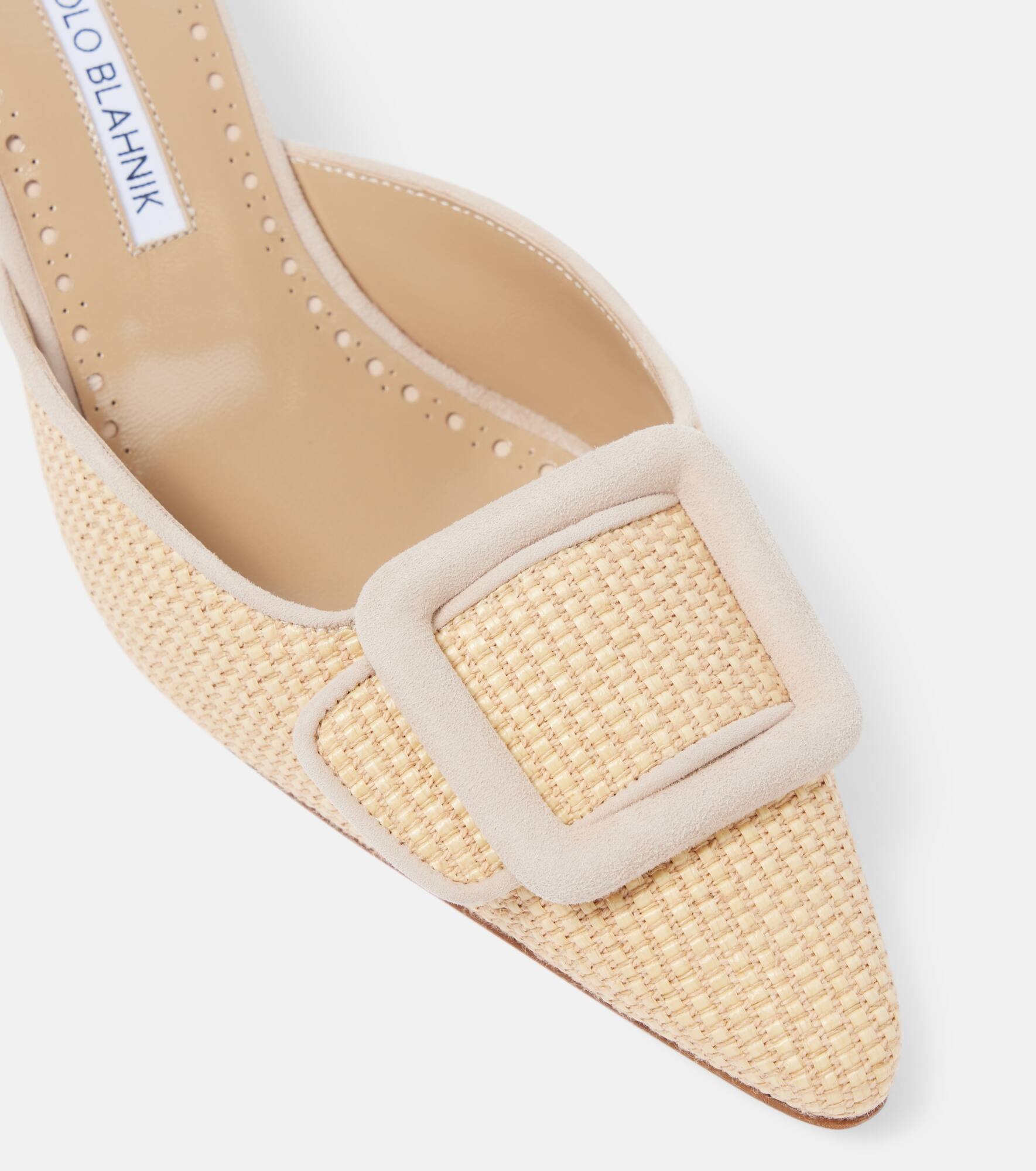 Maysale 50 raffia mules - 5