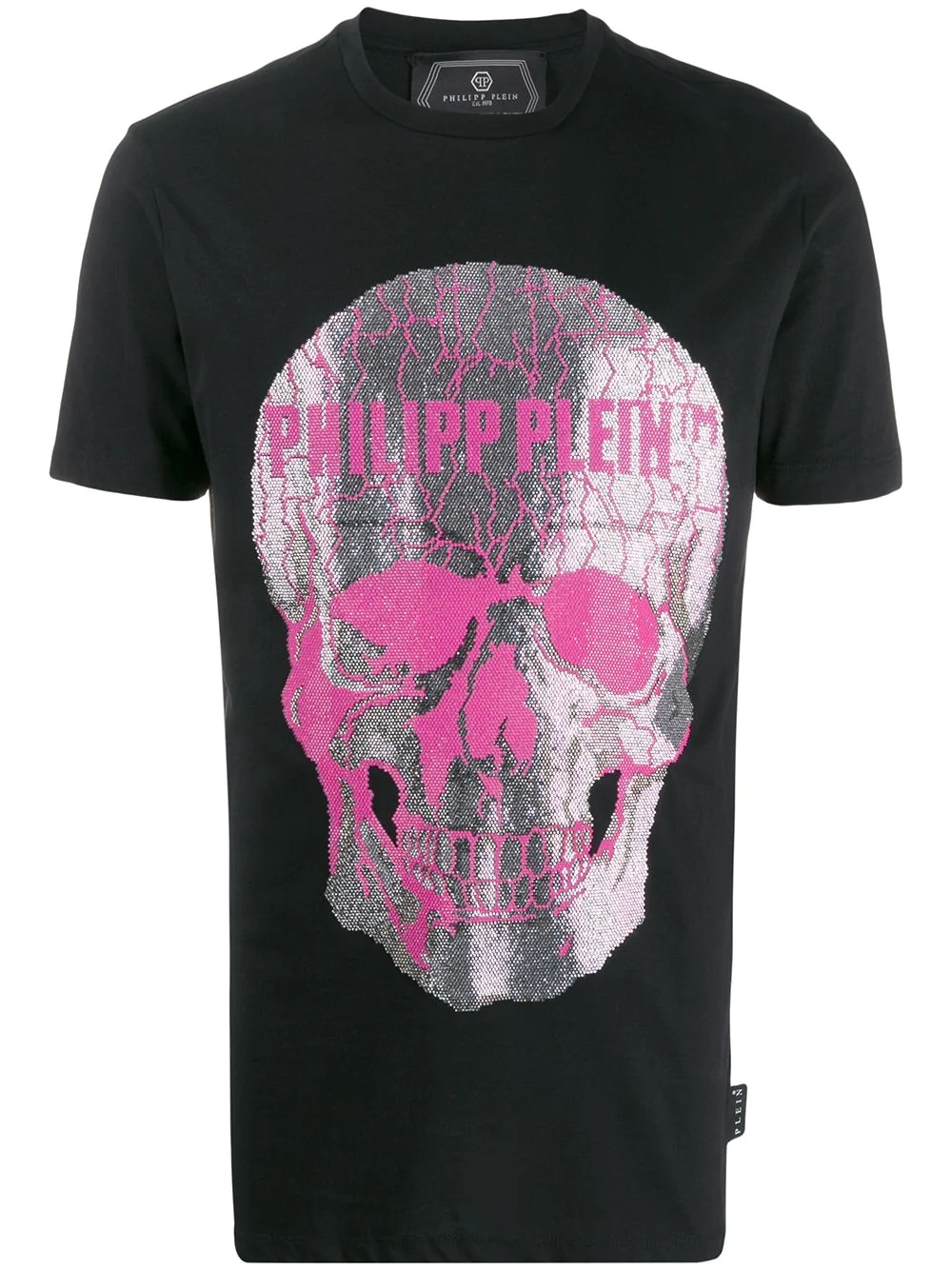 embellished skull short sleeve T-shirt - 1