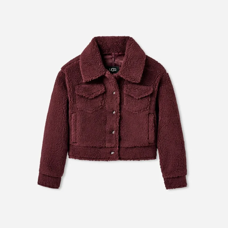 ® Women's Frankie Short Trucker Jacket Fleece in Wild Grape - 1