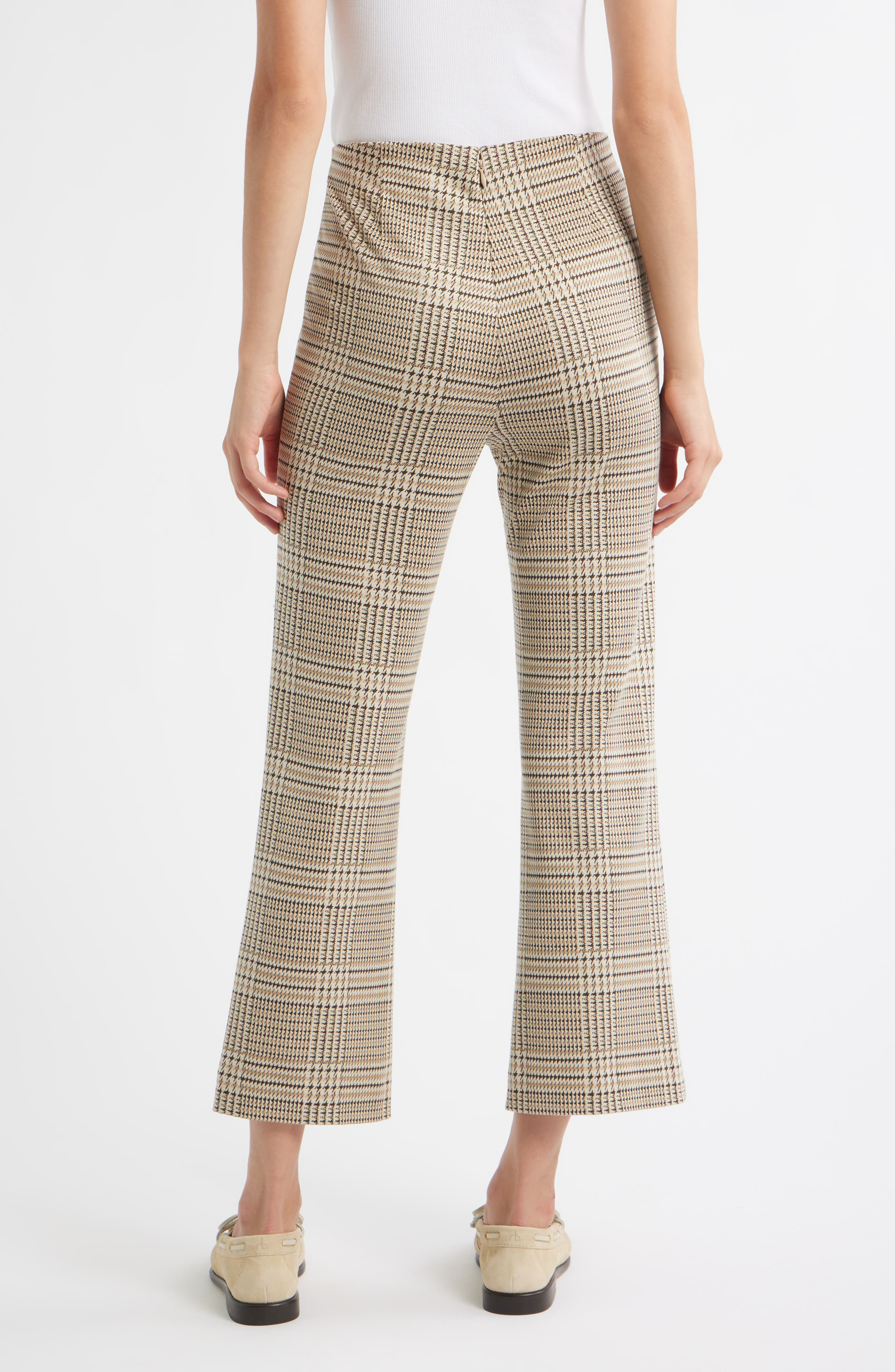 rag & bone Irina Ponte Kick Flare Pants in Tan Multi at Nordstrom - 2