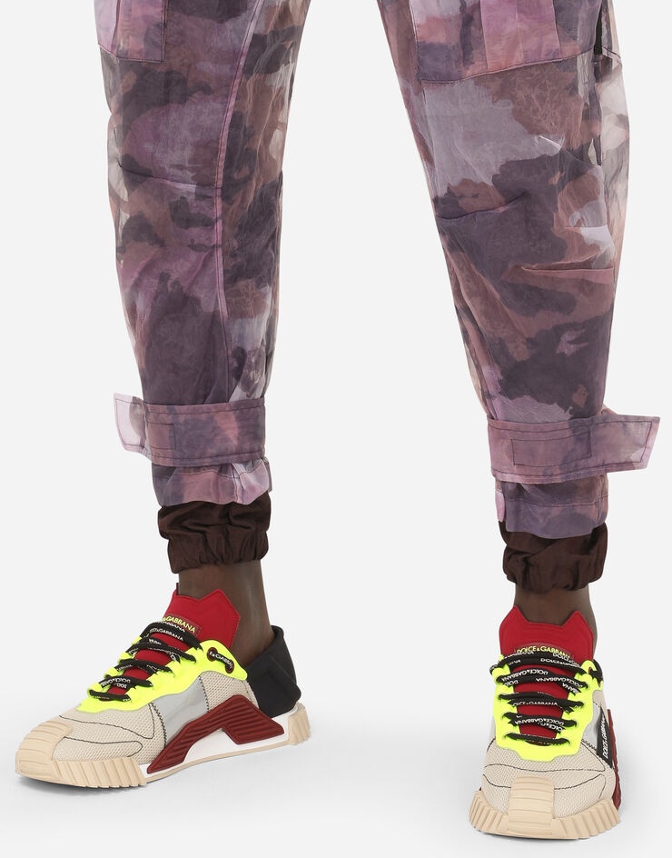 Camouflage-print organza cargo jogging pants - 5