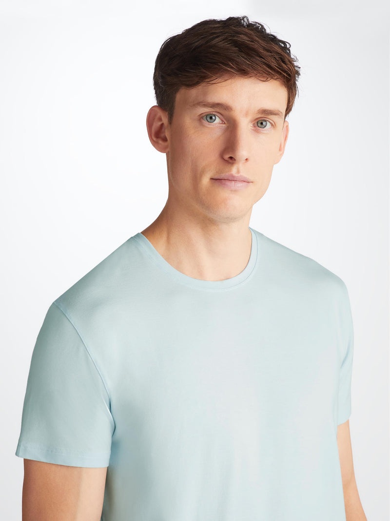 Men's T-Shirt Basel Micro Modal Stretch Ice Blue - 2