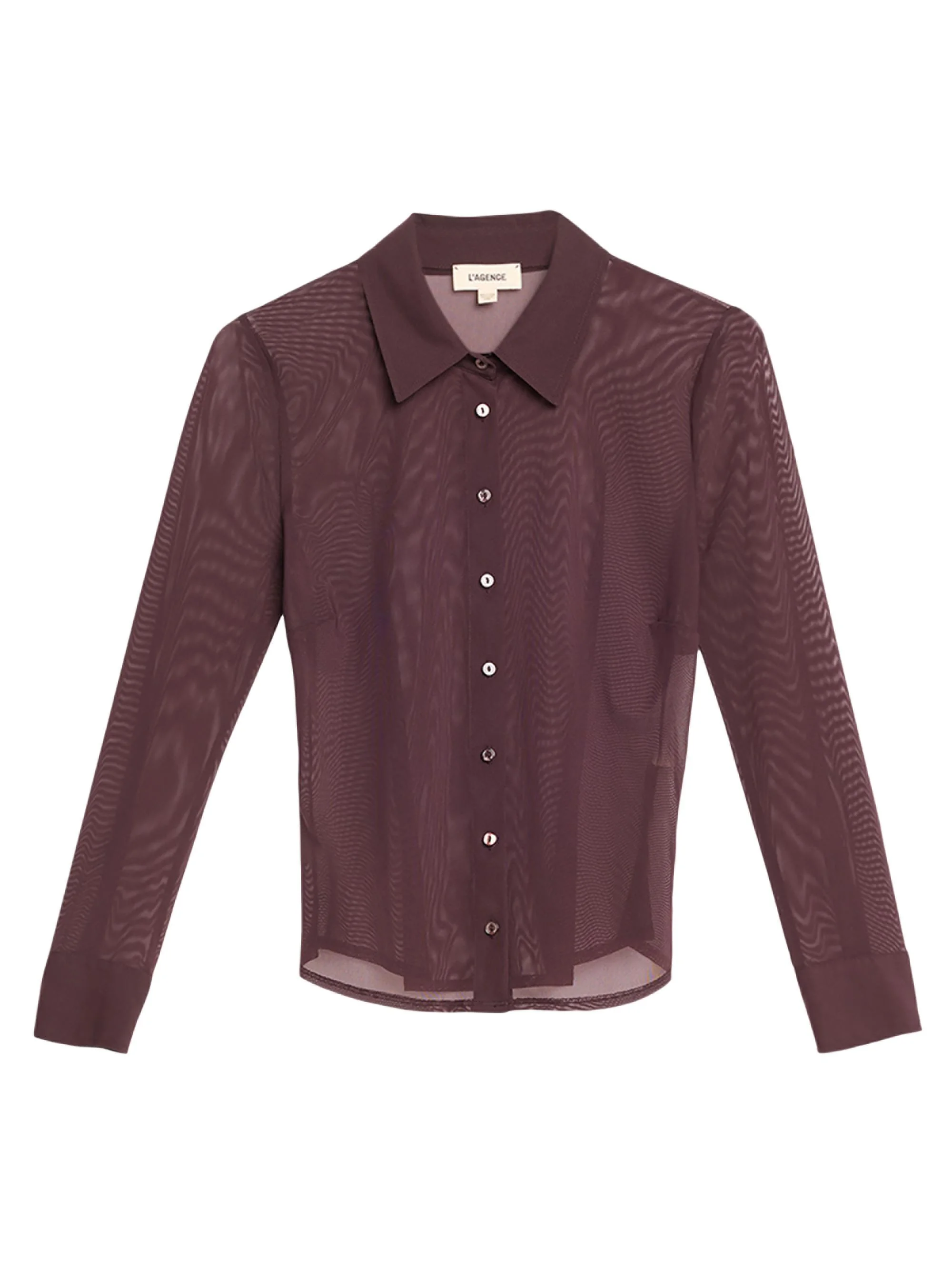 Women's Indiana Fitted Mesh Blouse - Dark Syrah - 1