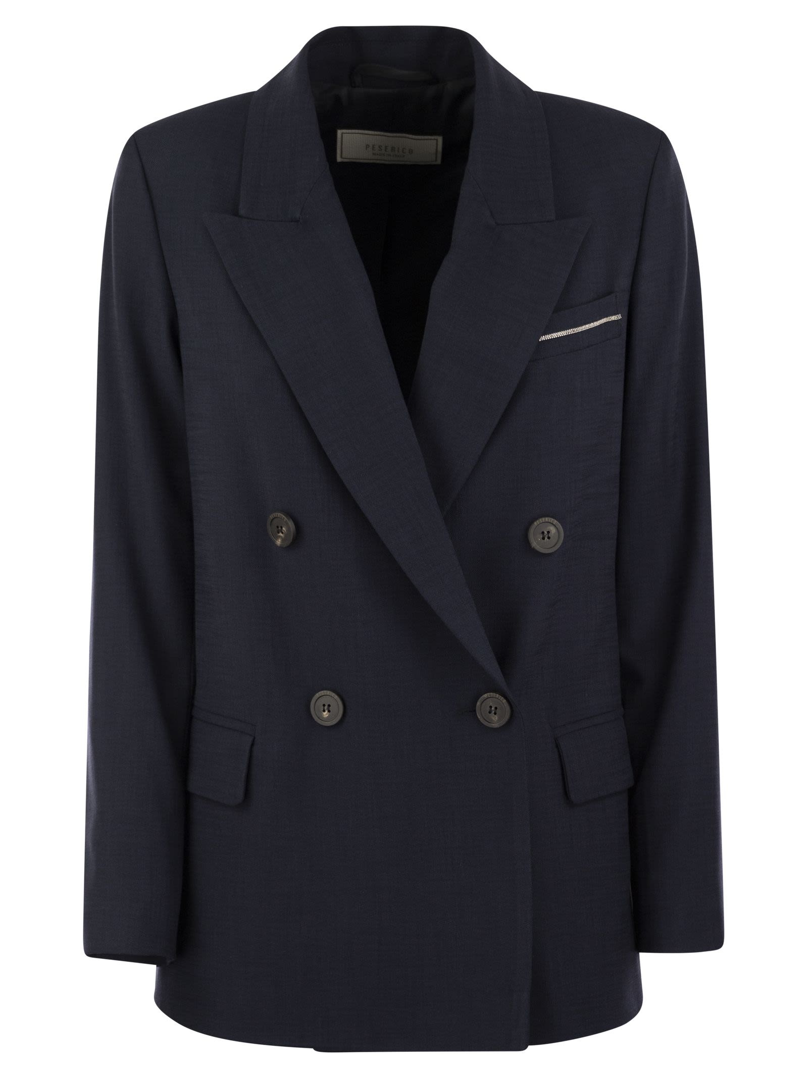 Peserico - Peserico Women Viscose Blend Double-Breasted Blazer - 1