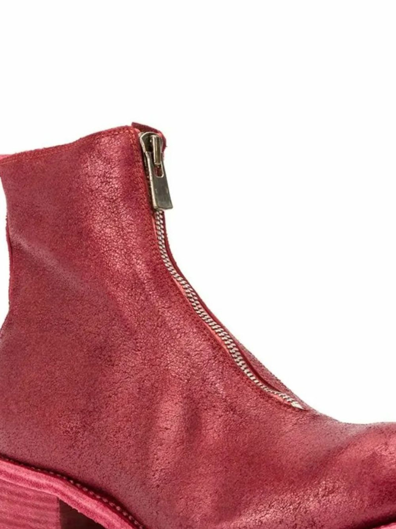 Guidi coated zip ankle boots outlook