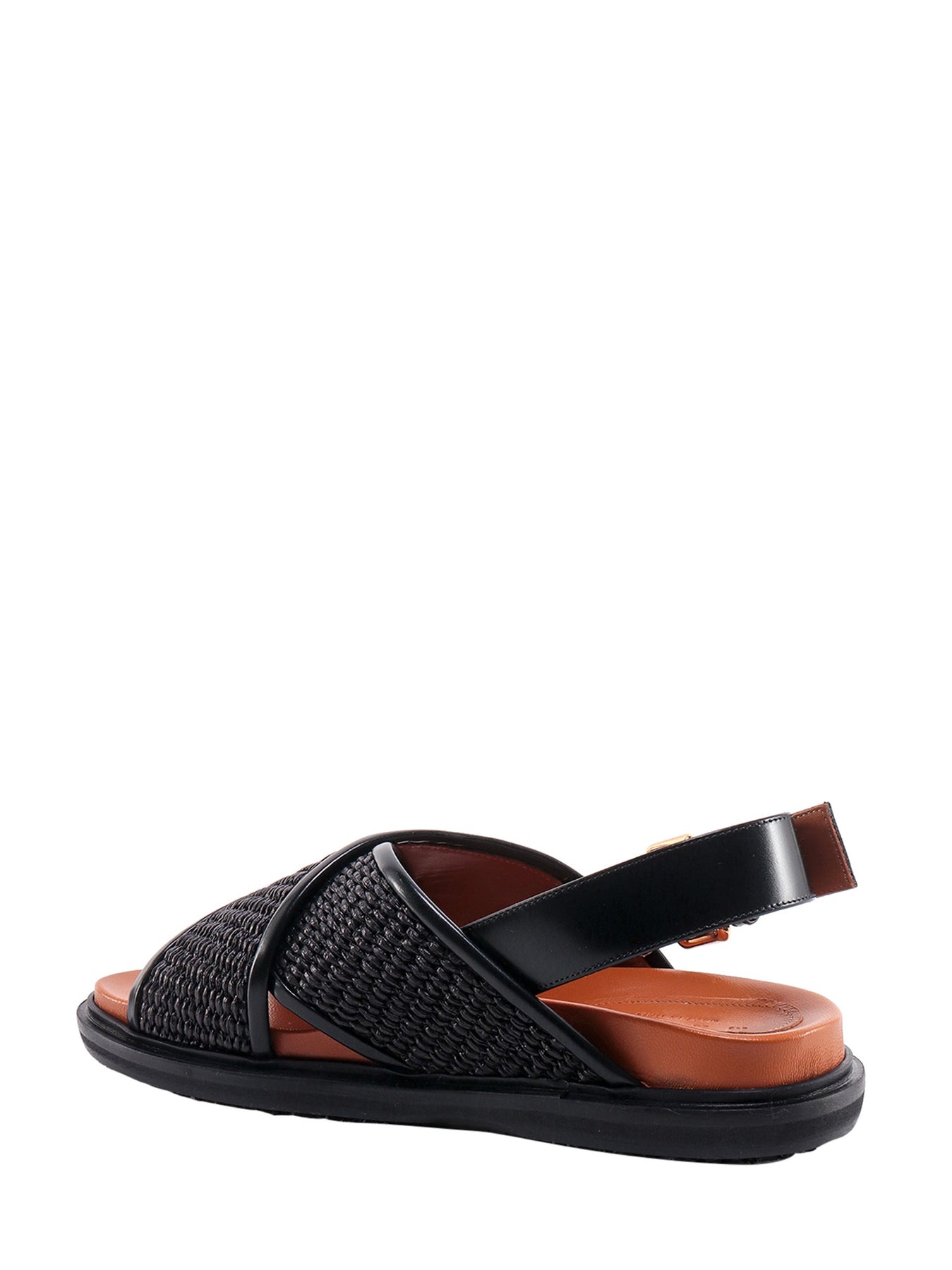 Rafia and leather sandals - 3