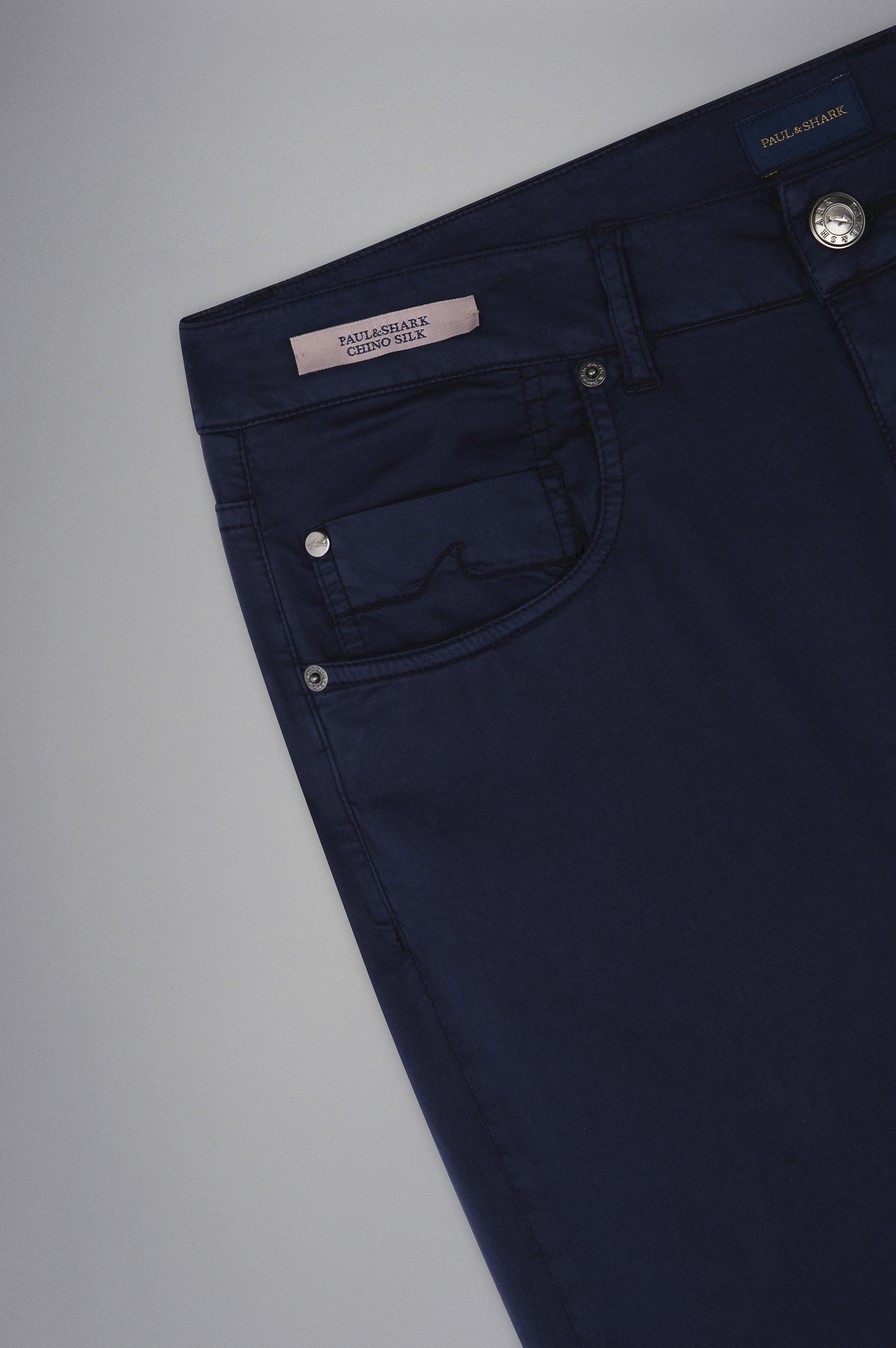 SILK AND COTTON STRETCH 5 POCKETS TROUSERS - 5