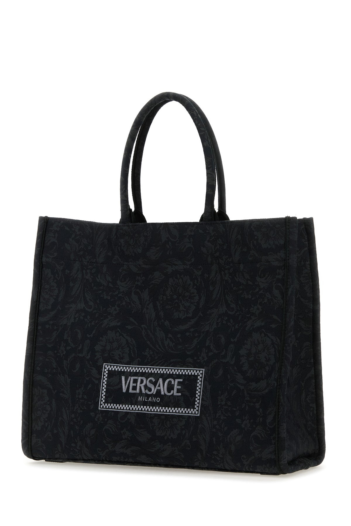 Embroidered fabric big Athena shopping bag - 2