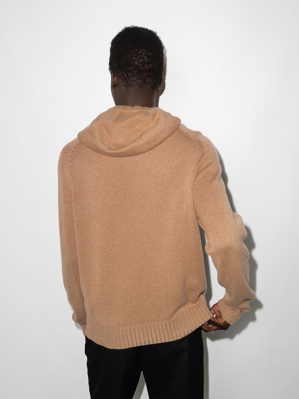 cashmere drawstring hoodie - 3