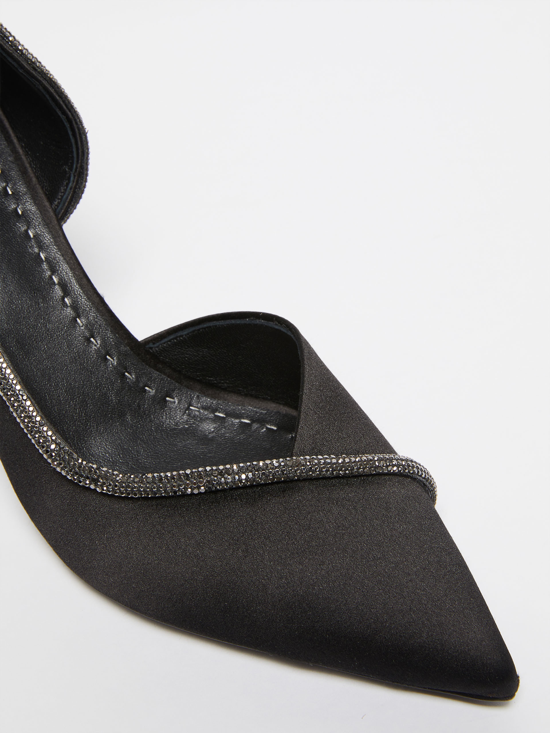 ROSPV Satin court shoes with rhinestones - 4