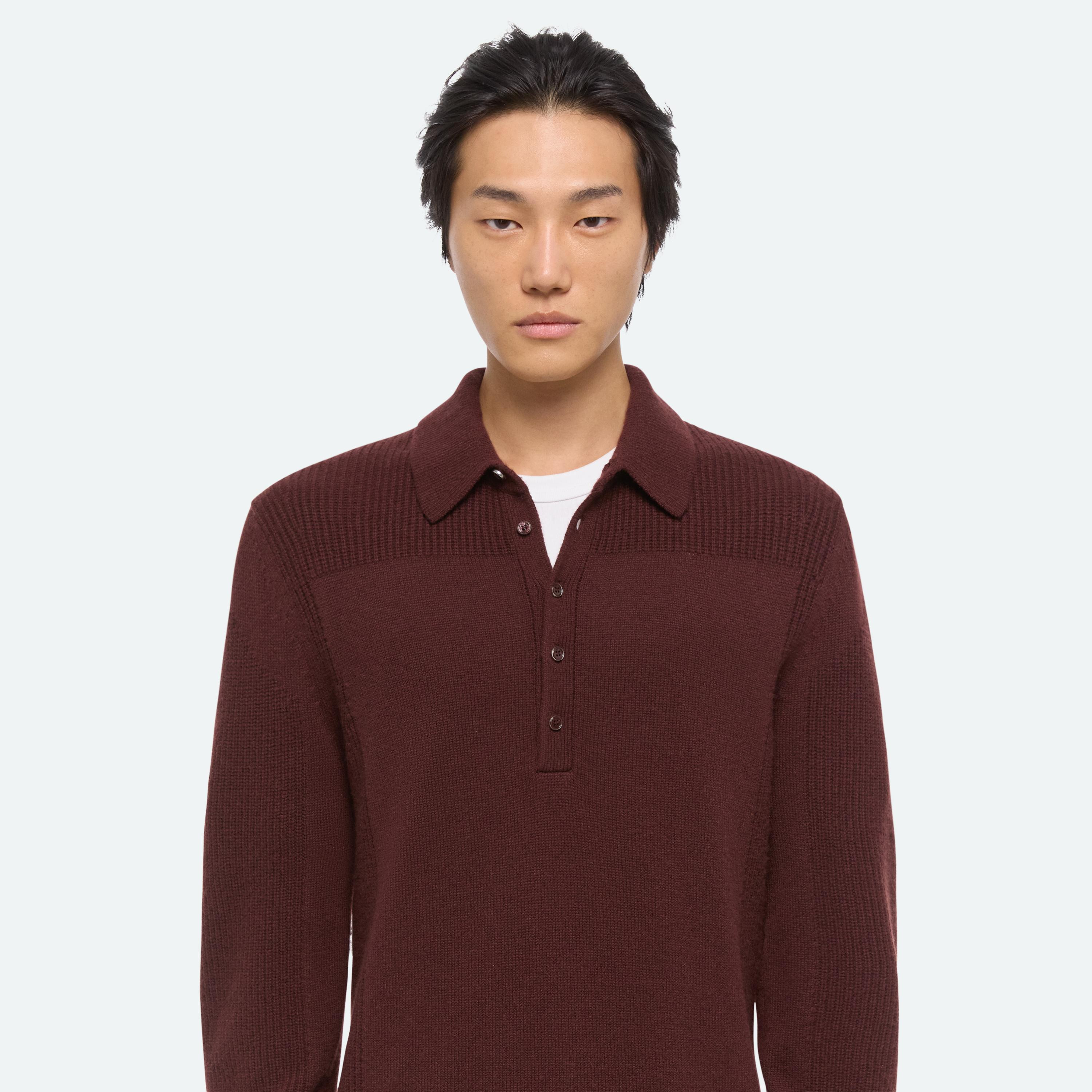 BLOCK POLO SWEATER - 7
