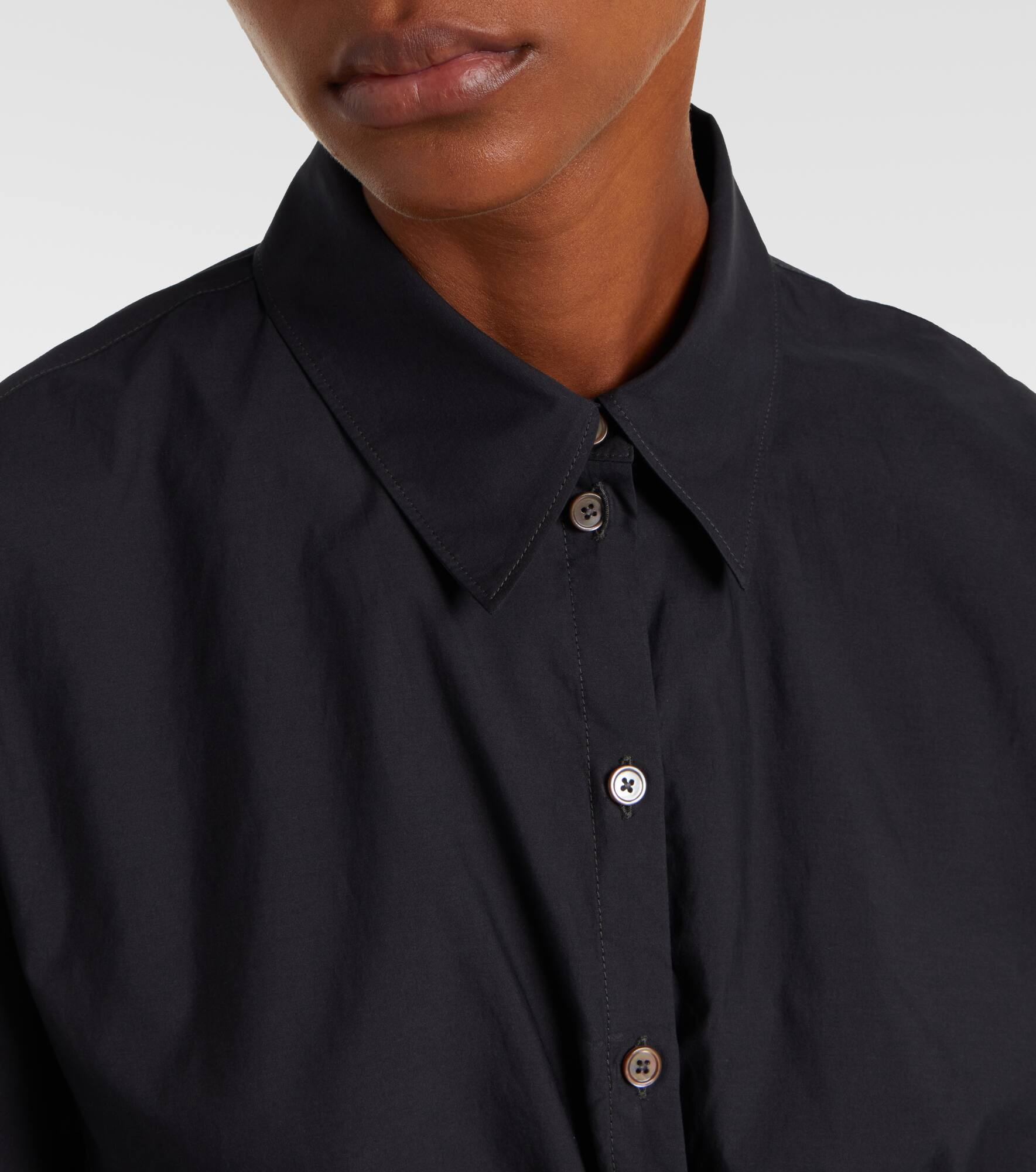 Twisted cotton and silk shirt - 4