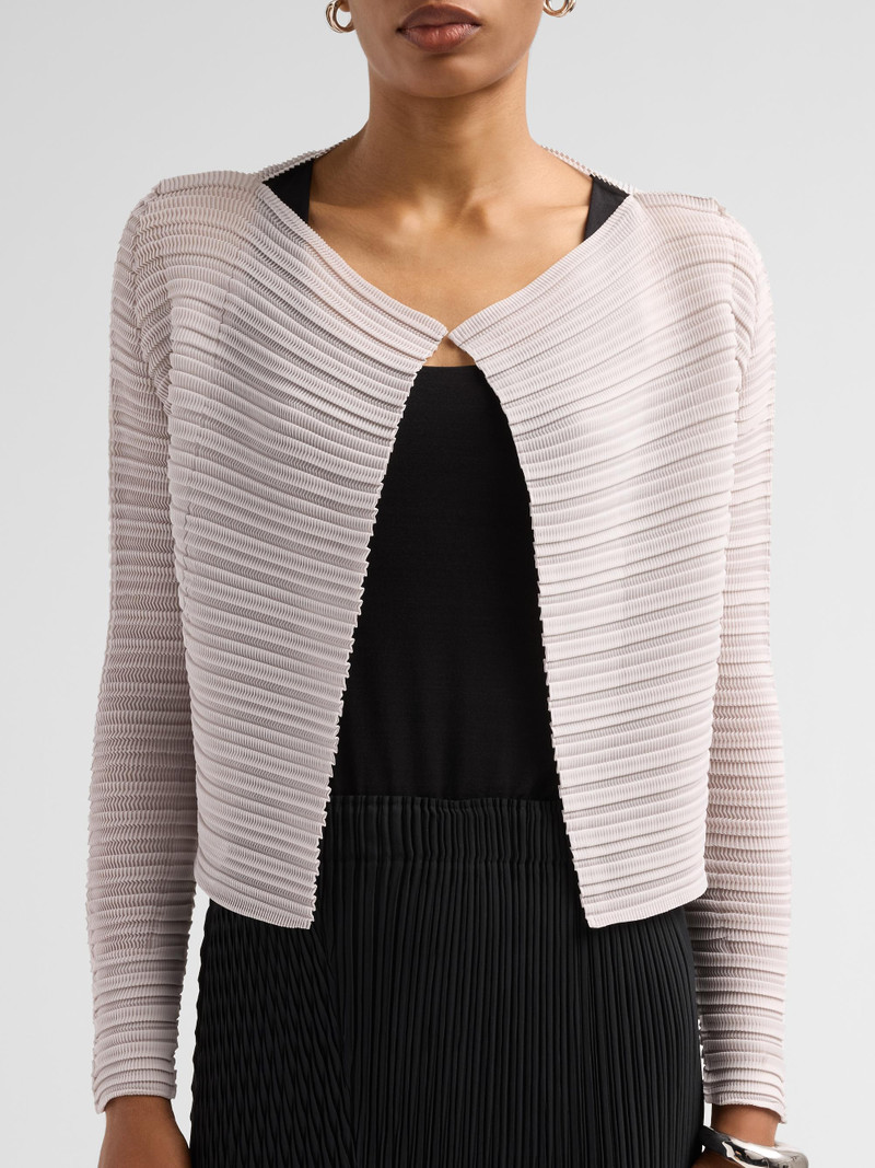 Women's Jiggly Pleats Cardigan - Light Gray 5