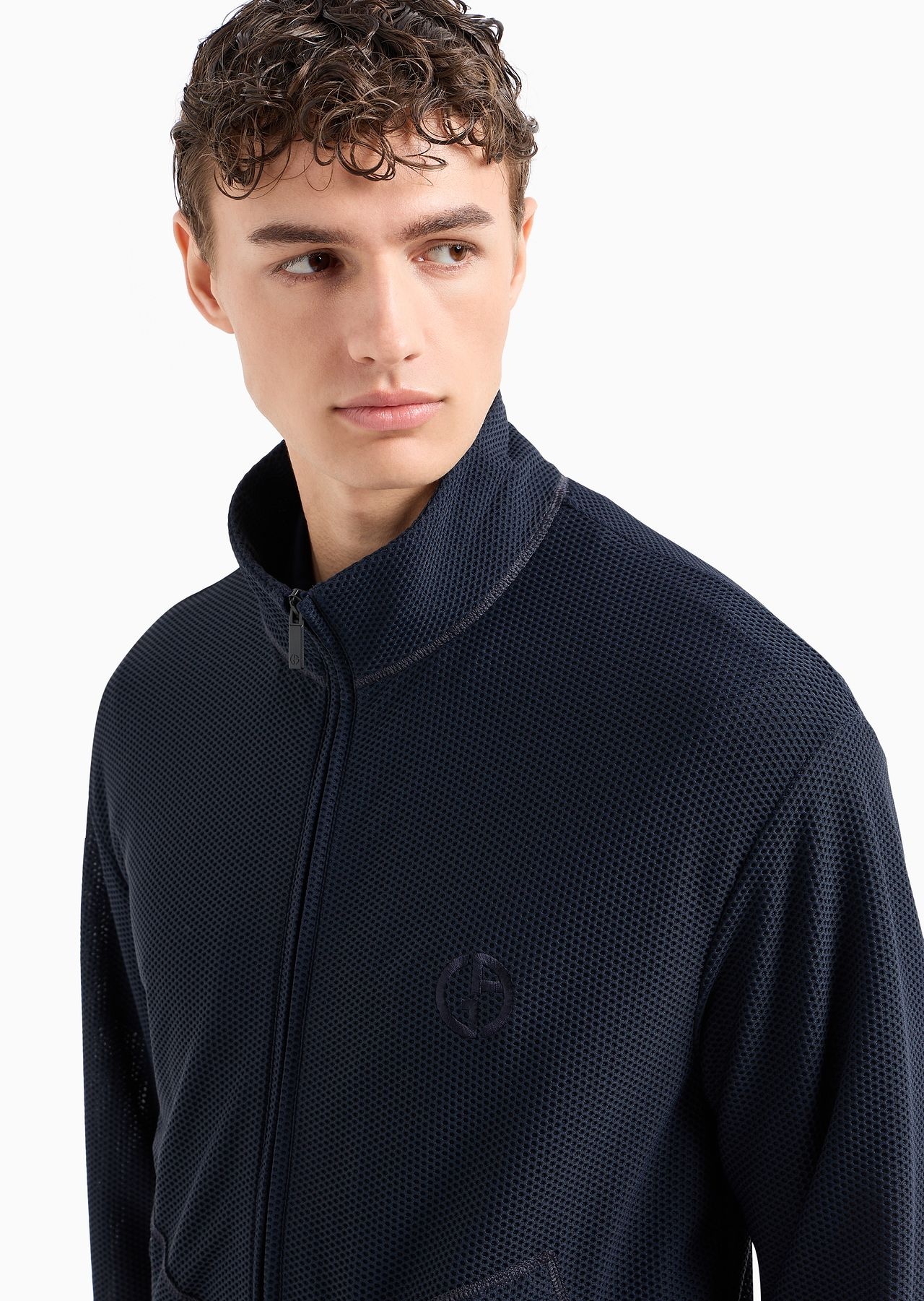 Stretch jersey blouson - 8