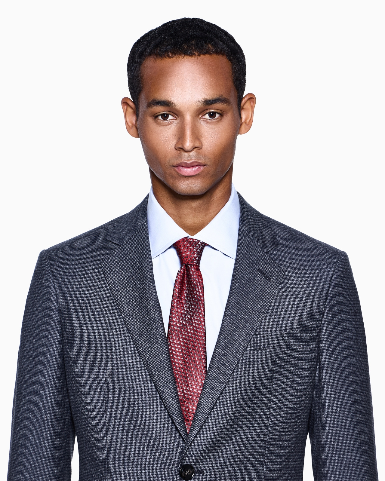SOHO LINE SINGLE-BREASTED SUIT IN VIRGIN WOOL WITH A HOUNDSTOOTH MOTIF - 4