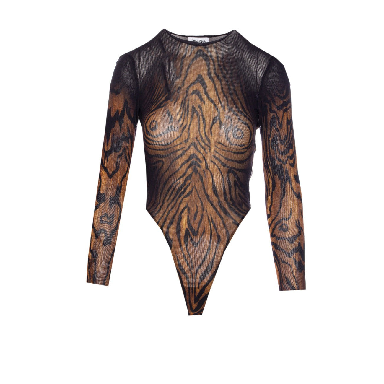 Jean Paul Gaultier Women The Wood Print Longsleeves Body Top - 1