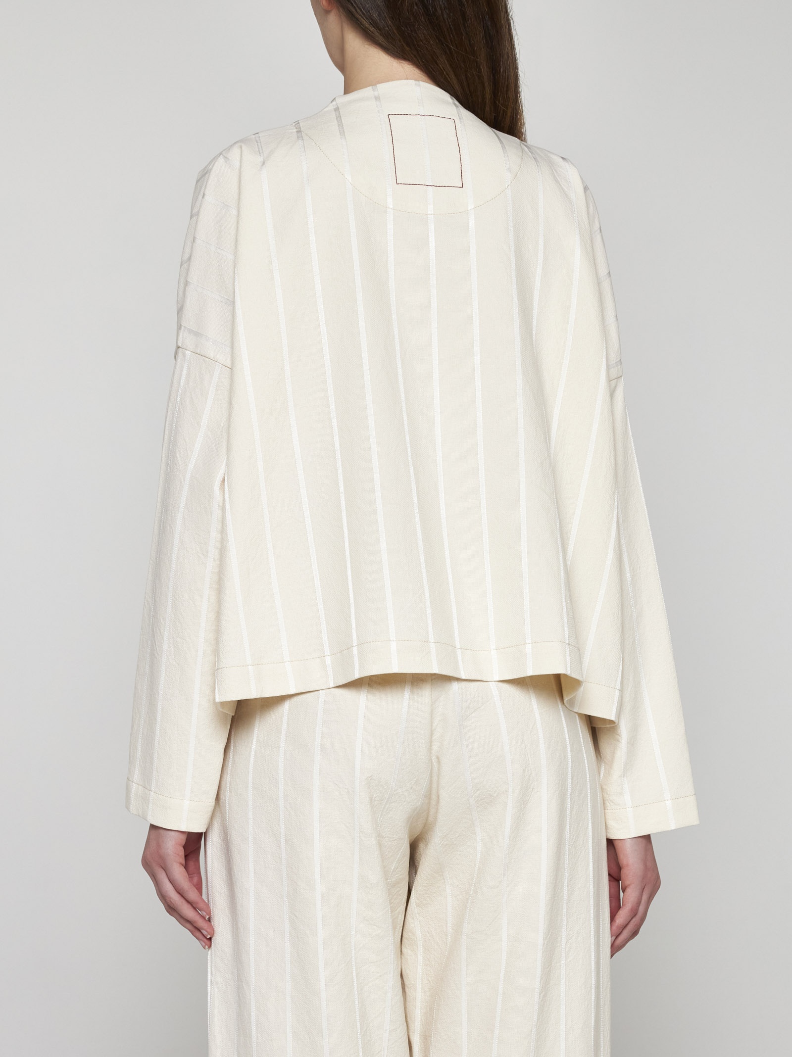 Klarke pinstripe cotton-blend jacket - 4