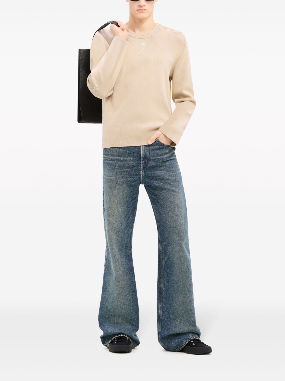 shoulder snaps sweater - 2