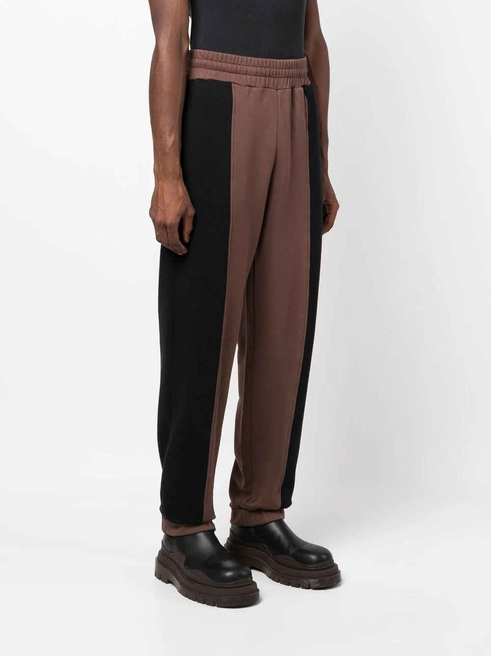 panelled cotton-jersey track pants - 3