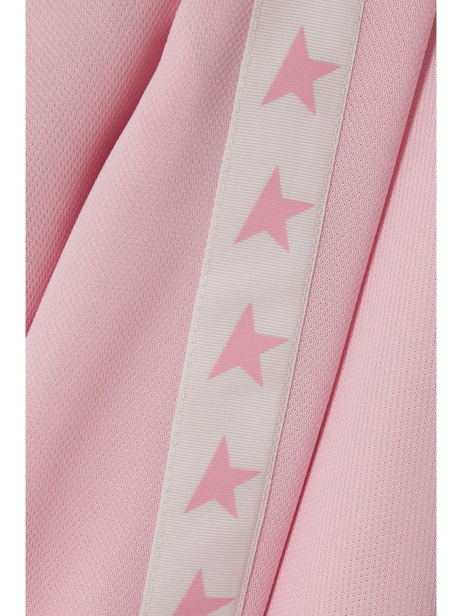 Webbing-trimmed piqué track pants Pink - 4