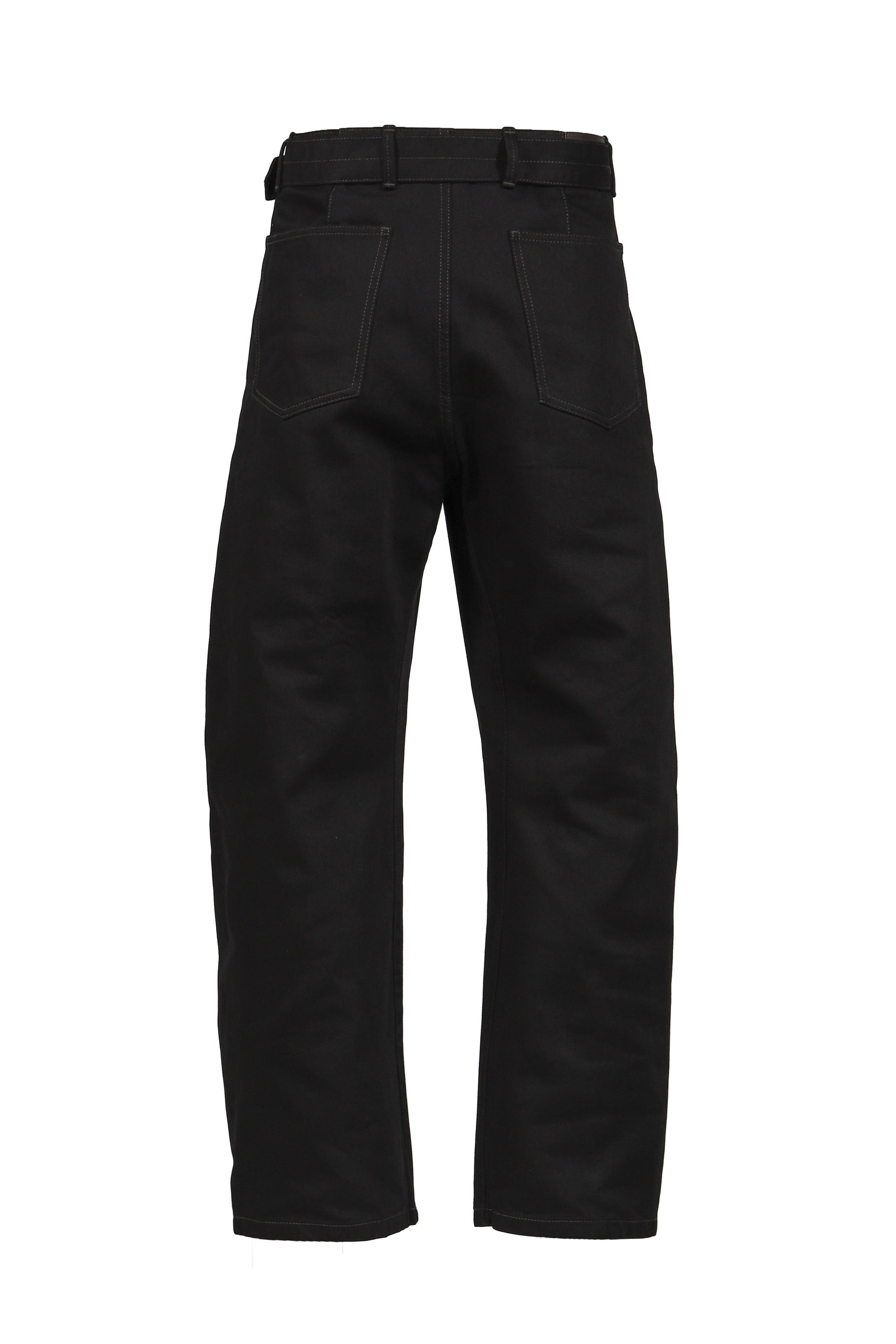 TWISTED BELTED PANTS / BLACK - 2