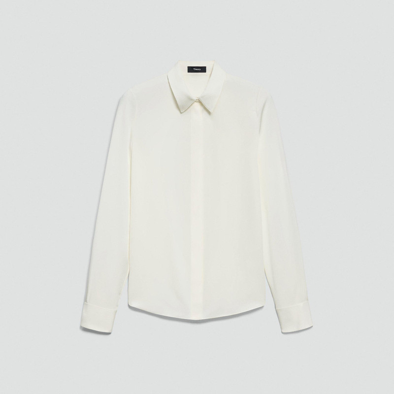 Fitted Shirt in Silk Georgette 1