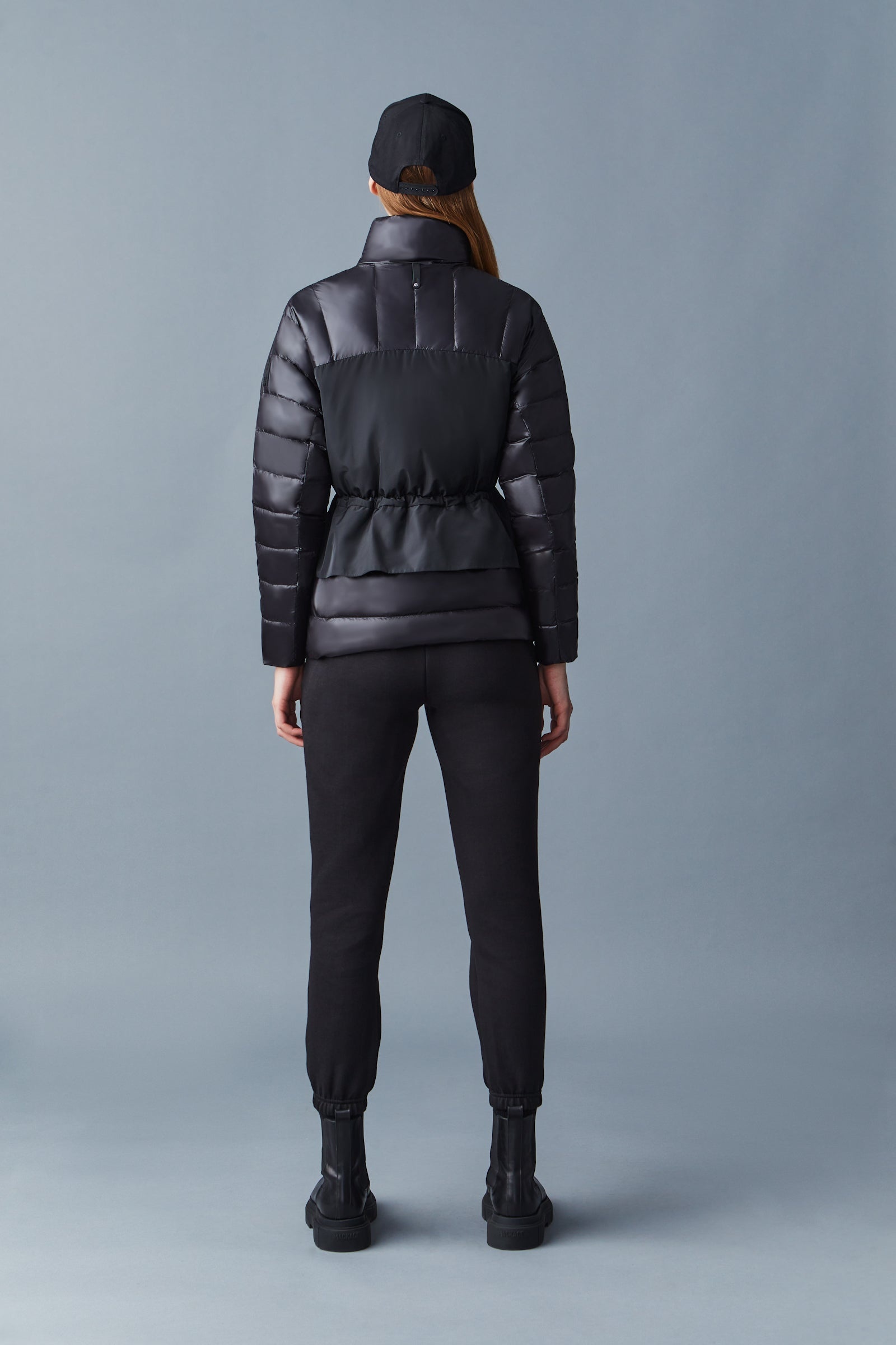 HEIDEE Mixed-media field jacket with peplum for ladies - 4