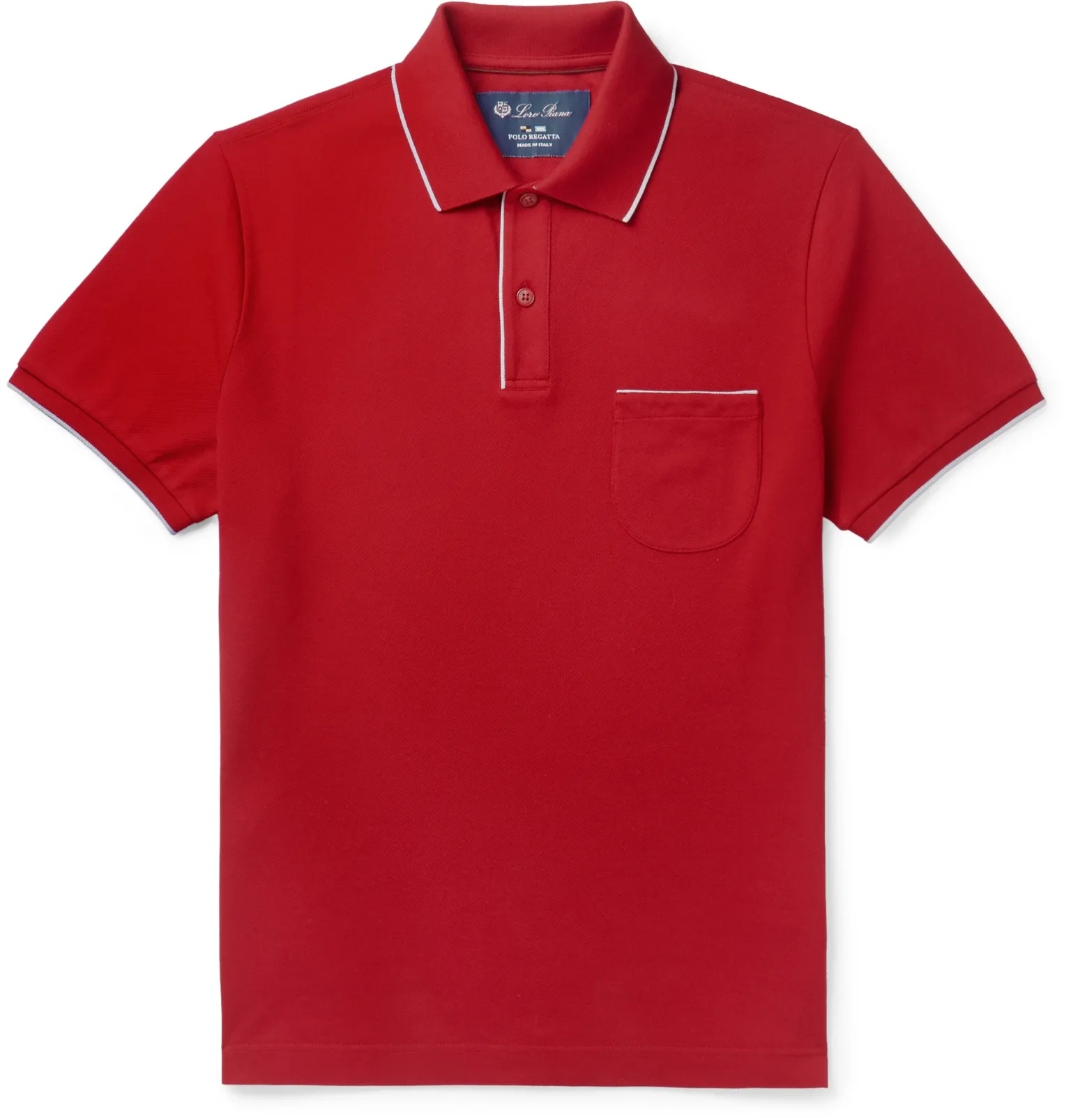 Contrast-Tipped Stretch-Cotton Piqué Polo Shirt - 19