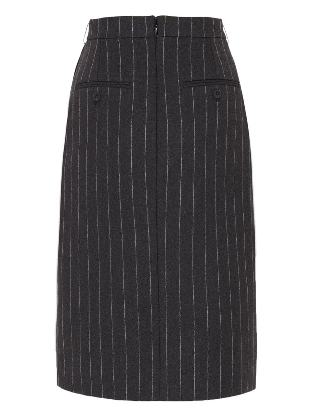 pinstriped pencil skirt - 2