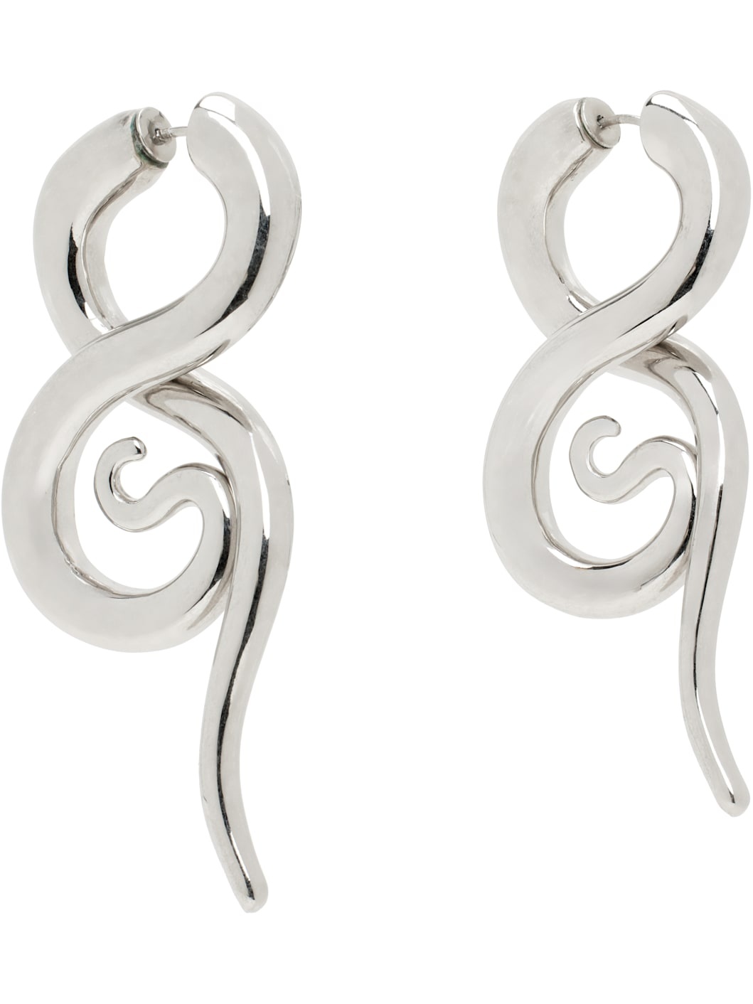 Silver Boa M Earrings - 2