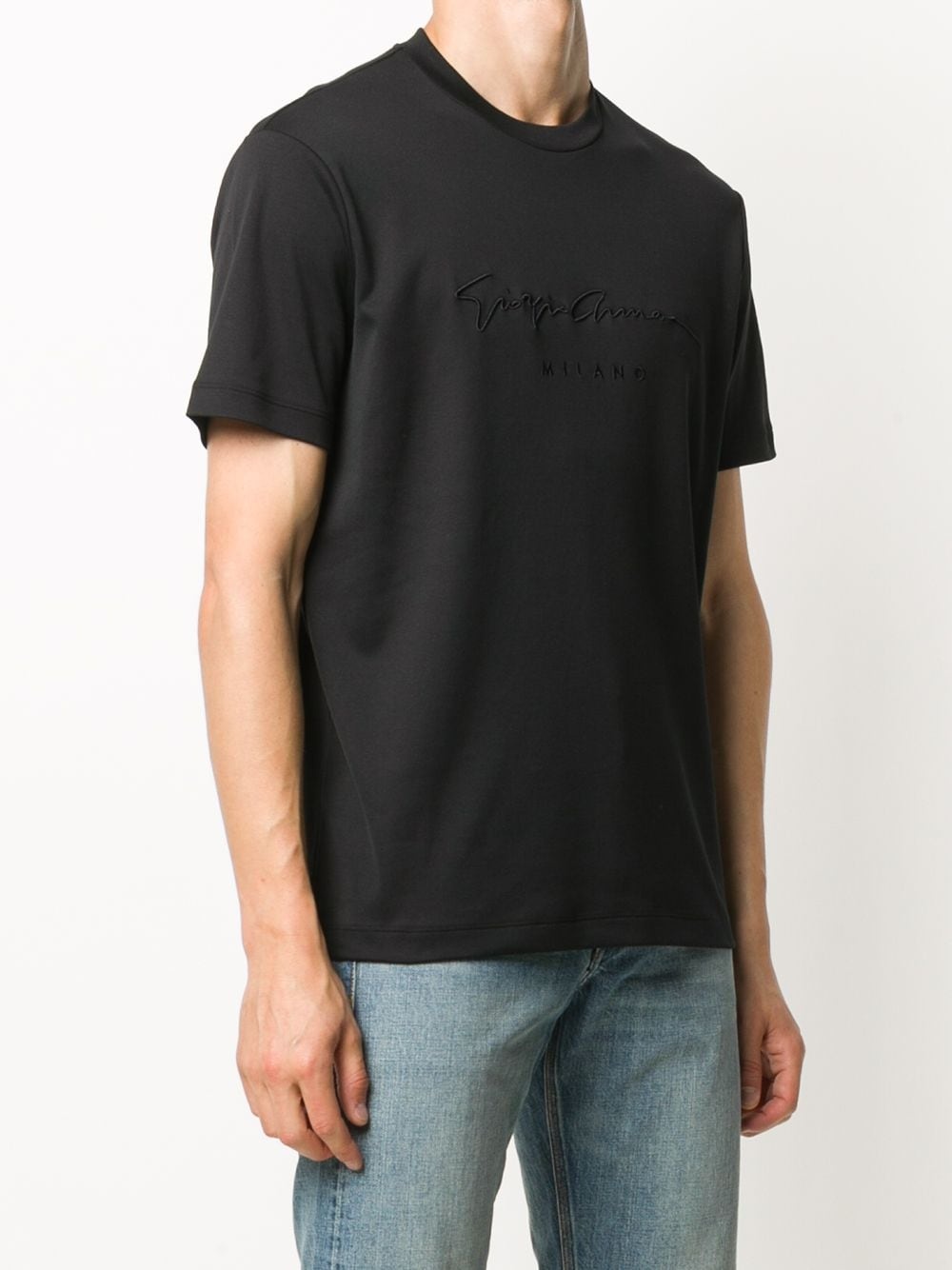 embroidered logo T-shirt - 3