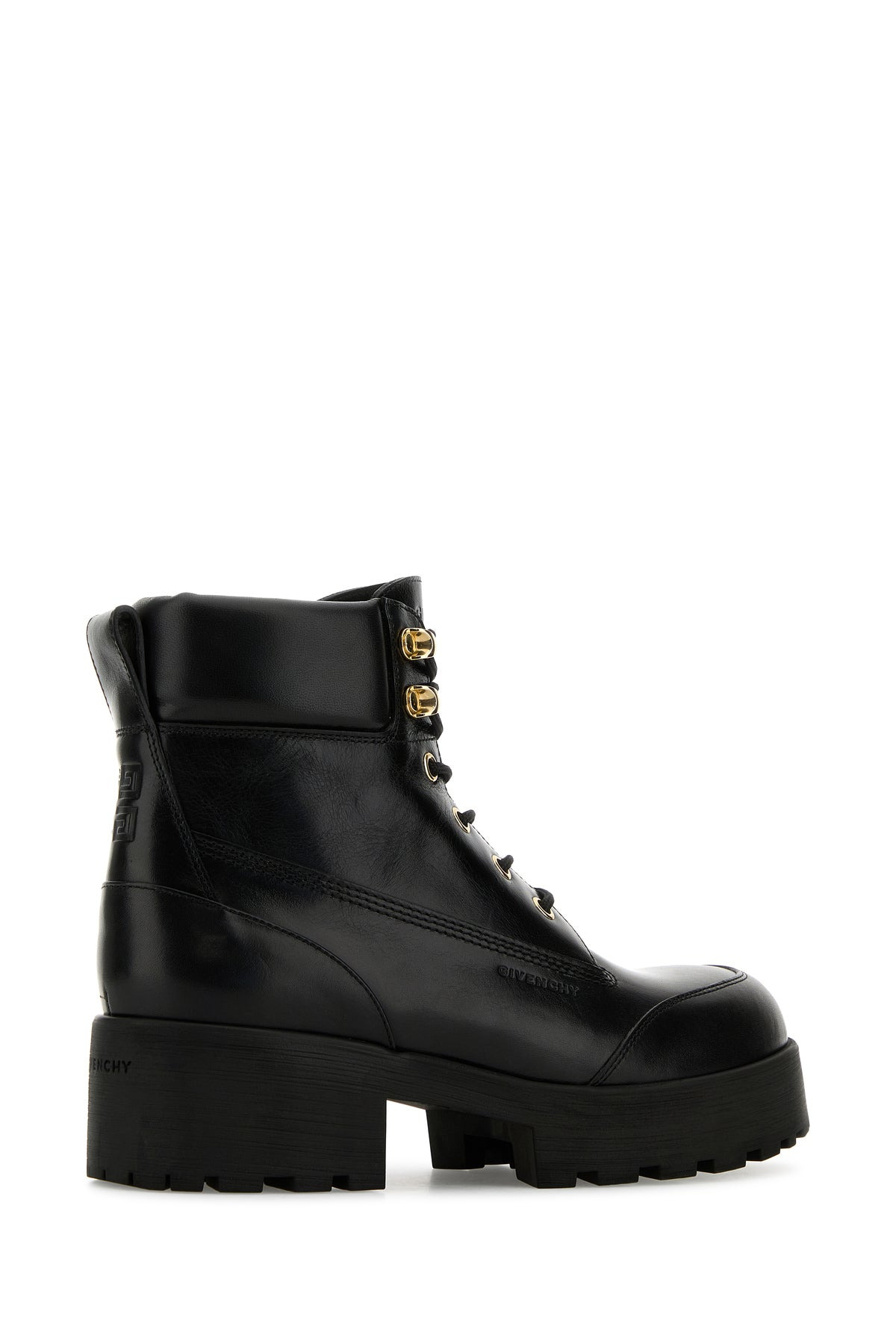 Black leather Trekker ankle boots - 3