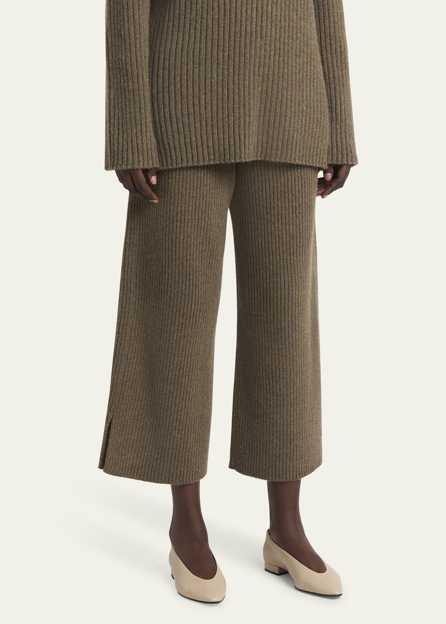 Fobello Baby Cashmere Wide-Leg Trousers - 4