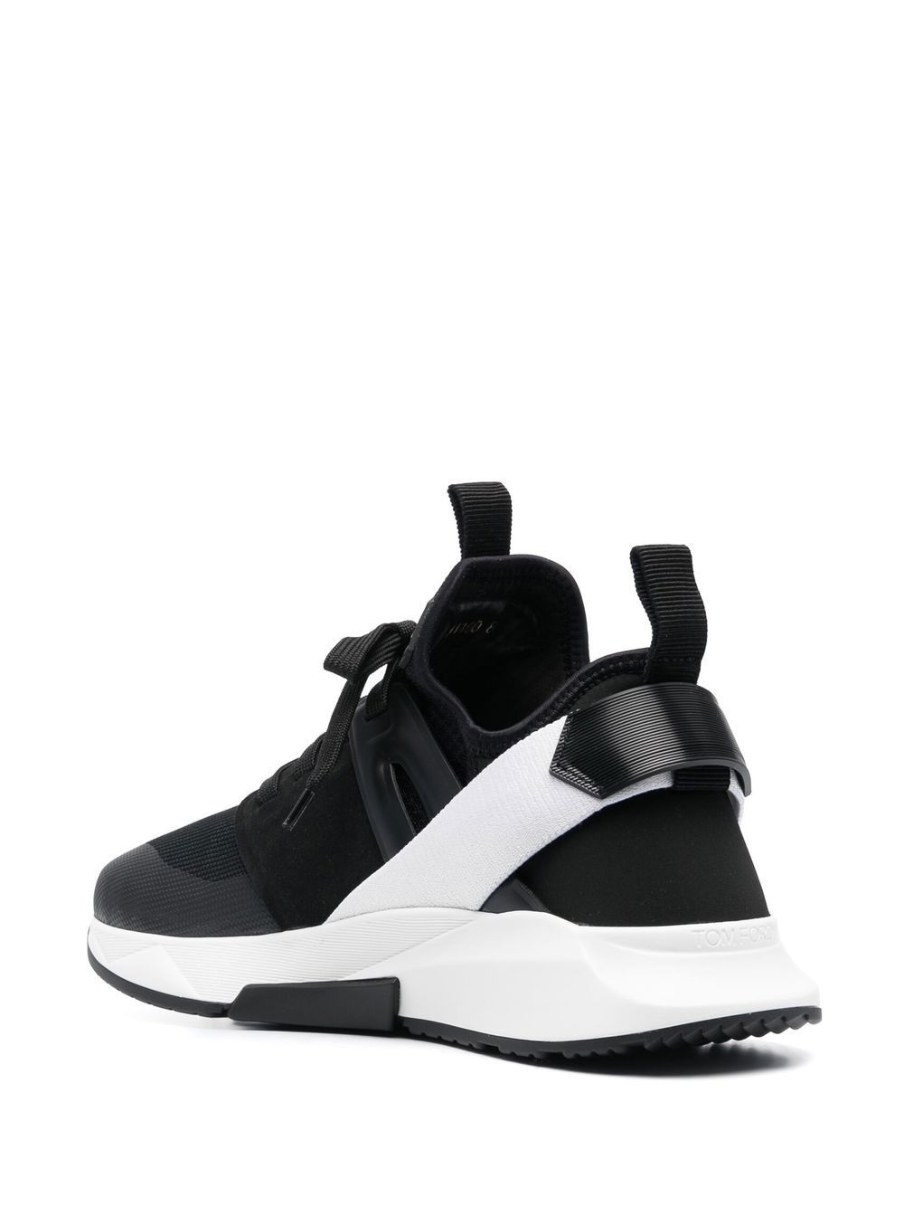 panelled logo-patch sneakers - 3