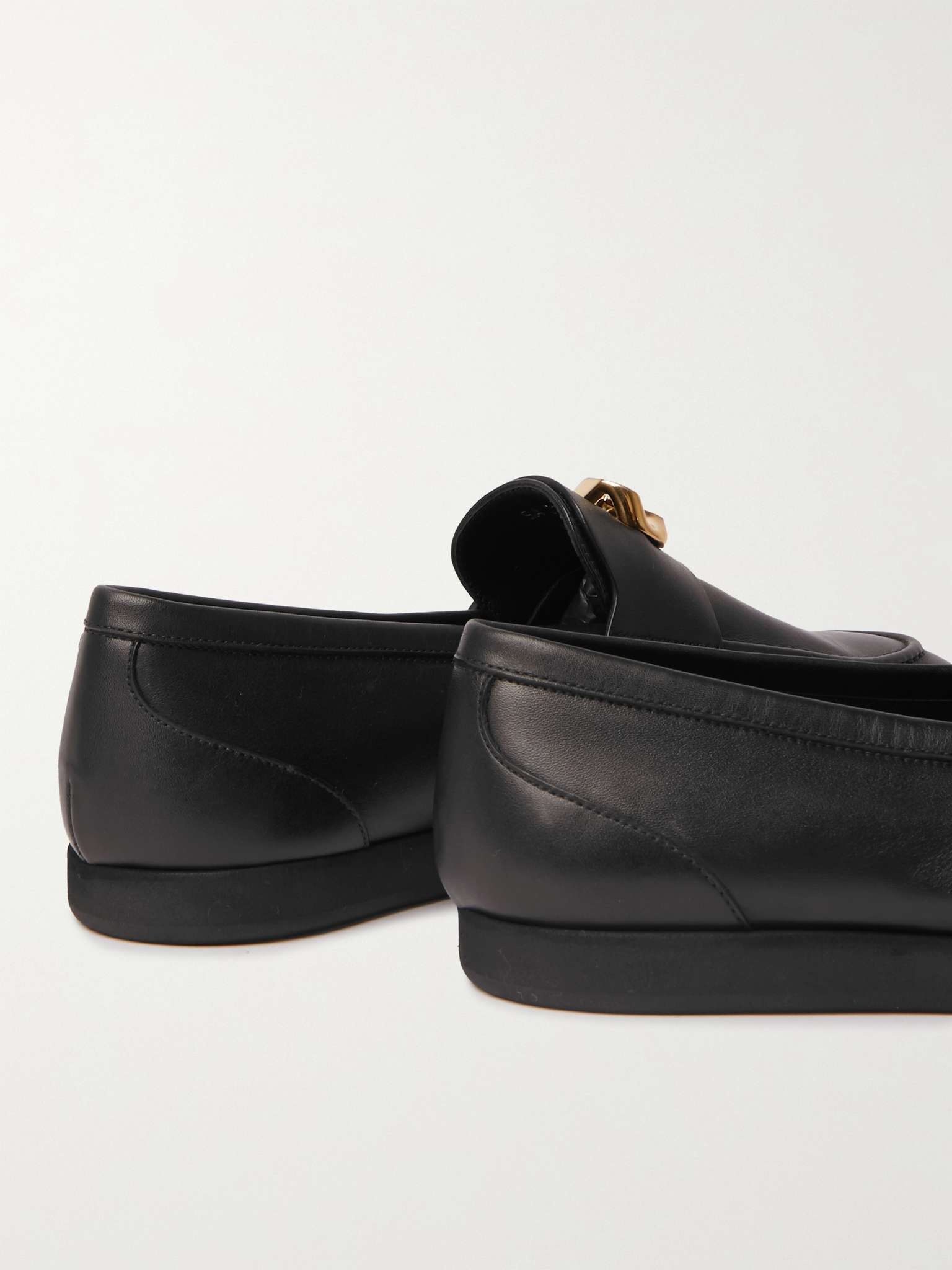 Logo-Embellished Leather Loafers - 5