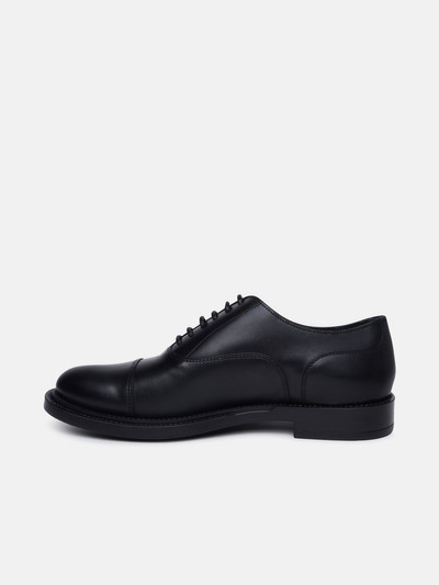 Tod's BLACK SMOOTH LEATHER LACE-UP SHOES outlook