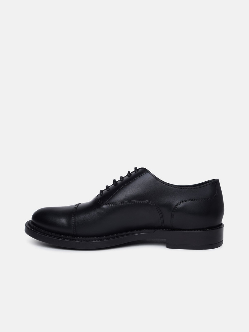 Tod's BLACK SMOOTH LEATHER LACE-UP SHOES outlook