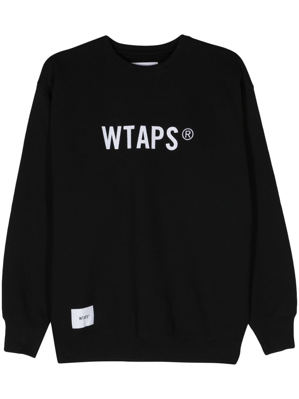 logo-embroidered cotton sweatshirt - 1