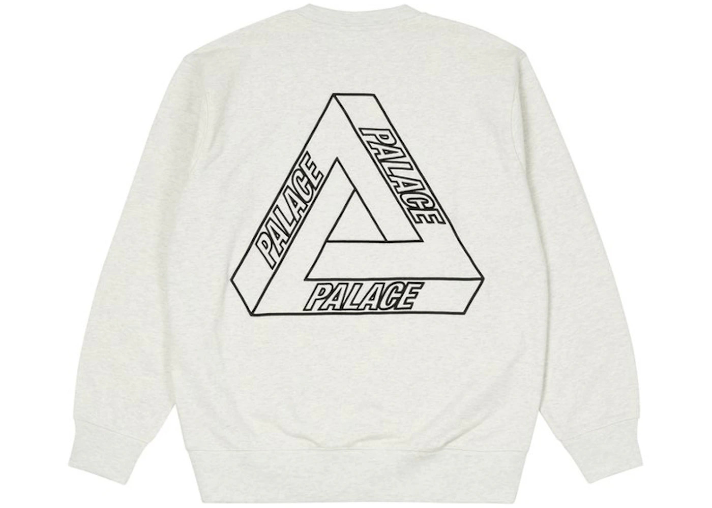 Palace Outliner MIT Designer Crew Light Grey Marl - 1